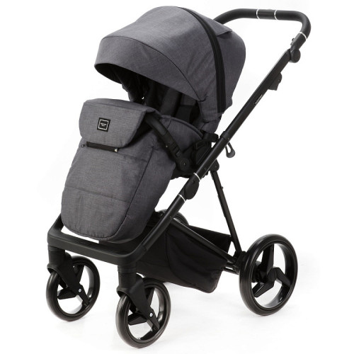 Детская коляска Adamex Quantum 2 в 1 Q-TK66 (Т.СЕРЫЙ)