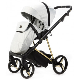 Детская коляска Adamex Quantum Star Premium 2 в 1 Q-STAR47 (СВ.СЕРЫЙ+ЗОЛОТО.РАМА)