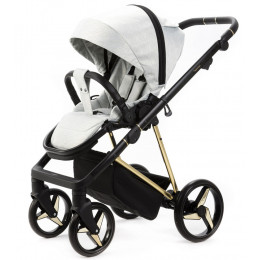 Детская коляска Adamex Quantum Star Premium 2 в 1 Q-STAR47 (СВ.СЕРЫЙ+ЗОЛОТО.РАМА)