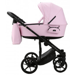 Детская коляска Adamex Zico Deluxe 2 в 1 Z-SA16 РОЗОВ. ЗЕФИР КОЖА