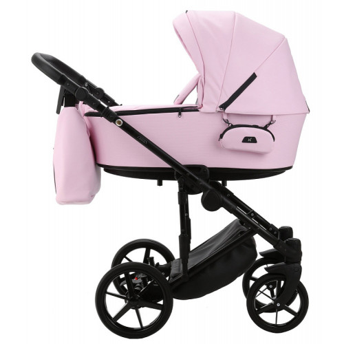 Детская коляска Adamex Zico Deluxe 2 в 1 Z-SA16 РОЗОВ. ЗЕФИР КОЖА
