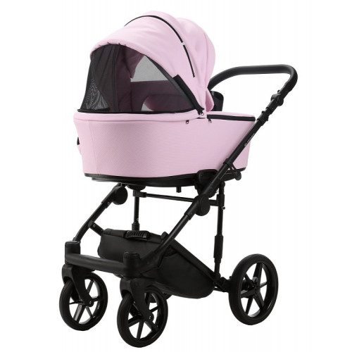 Детская коляска Adamex Zico Deluxe 2 в 1 Z-SA16 РОЗОВ. ЗЕФИР КОЖА
