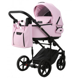 Детская коляска Adamex Zico Deluxe 3 в 1 Z-SA16 РОЗОВ. ЗЕФИР КОЖА