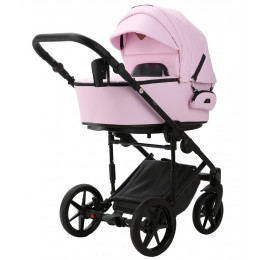 Детская коляска Adamex Zico Deluxe 3 в 1 Z-SA16 РОЗОВ. ЗЕФИР КОЖА