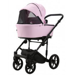 Детская коляска Adamex Zico Deluxe 3 в 1 Z-SA16 РОЗОВ. ЗЕФИР КОЖА