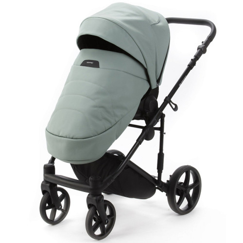 Детская коляска Adamex Zico Deluxe New 2 в 1 ZN-SA20 (СЕРО-ЗЕЛЕНАЯ КОЖА)