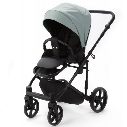 Детская коляска Adamex Zico Deluxe New 2 в 1 ZN-SA20 (СЕРО-ЗЕЛЕНАЯ КОЖА)