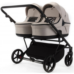 Детская коляска для двойни Adamex Leo Duo 2 в 1 TK20 (СВЕТЛО-БЕЖЕВЫЙ)