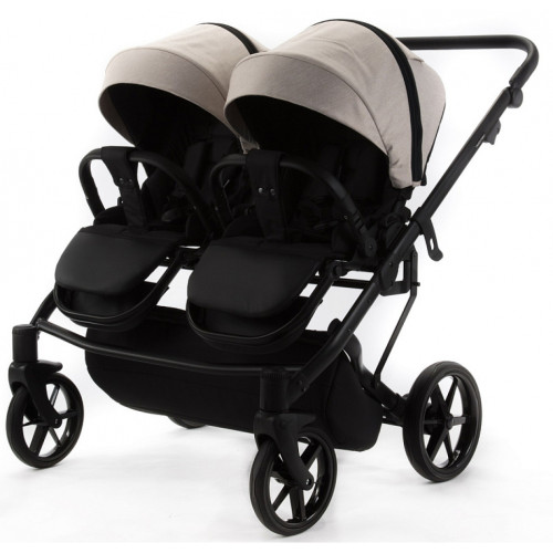 Детская коляска для двойни Adamex Leo Duo 2 в 1 TK20 (СВЕТЛО-БЕЖЕВЫЙ)