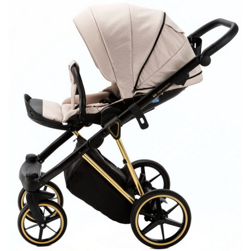 Детская коляска Adamex Belissa Special Edition 3 в 1 B-PS560 (СВ.БЕЖ ЗОЛОТ.РАМ)