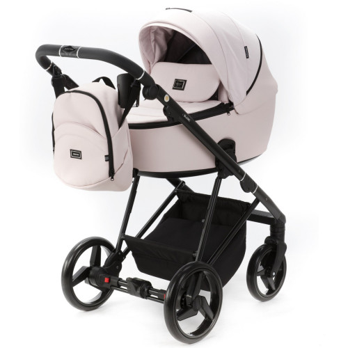 Детская коляска Adamex Blanc 2 в 1 BL-PS78 LUX (СВ.РОЗОВЫЙ + СВ.РОЗОВАЯ КОЖА)