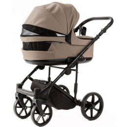 Детская коляска Adamex Locco Light Deluxe 2 в 1 LL-SA09 (Т.БЕЖЕВАЯ КОЖА)