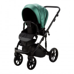 Детская коляска Adamex Lumi Air Deluxe 2 в 1 L-SM01 (ИЗУМРУД. ПЕРЛ 100% КОЖА)