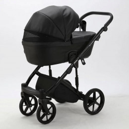 Детская коляска Adamex Lumi Air Deluxe 3 в 1 L-SA02 Черный, эко-кожа