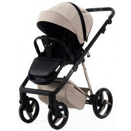 Детская коляска Adamex Quantum Superstar Deluxe 2 в 1 Q-STAR155-K (СВ.БЕЖ.КОЖА+СВ.БЕЖ.ДНО+БЕЖ.РАМА)
