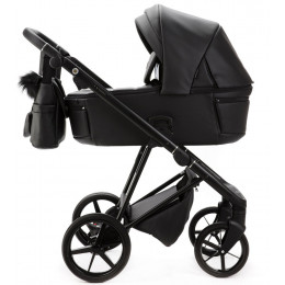 Детская коляска Adamex Vasco Deluxe 3 в 1 V-SA02 (ЧЕРНАЯ КОЖА)