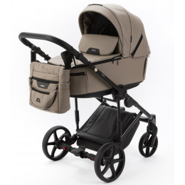 Детская коляска Adamex Zico Deluxe New 2 в 1 ZN-SA09 (ТЕМНО-БЕЖЕВАЯ КОЖА)