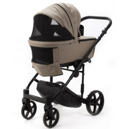 Детская коляска Adamex Zico Deluxe New 2 в 1 ZN-SA09 (ТЕМНО-БЕЖЕВАЯ КОЖА)