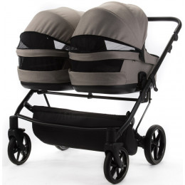 Детская коляска для двойни Adamex Leo Duo 2 в 1 TK72 (БЕЖЕВЫЙ)
