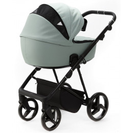 Детская коляска Adamex Blanc 3 в 1 BL-PS122 LUX (СЕРО-ЗЕЛЕН+СЕРО-ЗЕЛЕН. КОЖА)