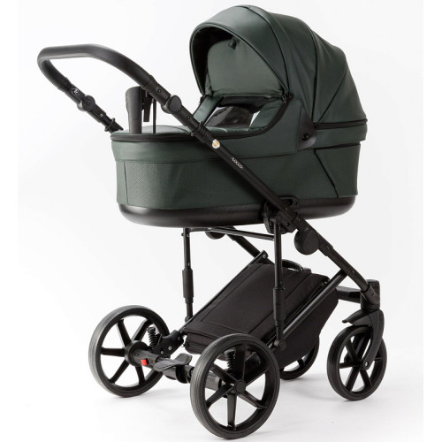 Детская коляска Adamex Locco Light Deluxe 2 в 1 LL-SA29 (Т.ЗЕЛЕНАЯ КОЖА)