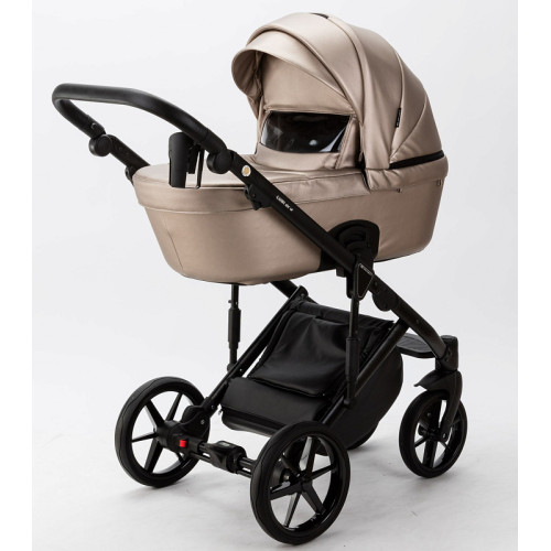 Детская коляска Adamex Lumi Air Deluxe 3 в 1 L-SM06 (БЕЖЕВАЯ ПЕРЛ. КОЖА)