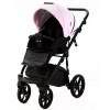 Детская коляска Adamex Nola Deluxe 3 в 1 N-SD101 (РОЗОВ.ЗЕФИР КОЖА + ЧЕРН. КОЖА)