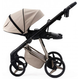 Детская коляска Adamex Quantum Superstar Deluxe 3 в 1 Q-STAR155-K (СВ.БЕЖ.КОЖА+СВ.БЕЖ.ДНО+БЕЖ.РАМА)