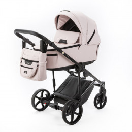 Детская коляска Adamex Zico Deluxe New 3 в 1 ZN-SA15 СВЕТЛО-РОЗОВАЯ КОЖА