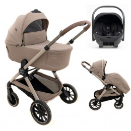 Коляска Agex Prima Pro 3 в 1 с автокреслом i-Team Black APP232 Beige (Бежевый)