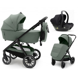 Коляска Agex Prima Pro 3 в 1 с автокреслом i-Team Black APF664 Green (Зеленый)