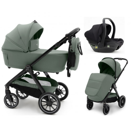 Коляска Agex Prima Pro 3 в 1 с автокреслом i-Team Black APF664 Green (Зеленый)