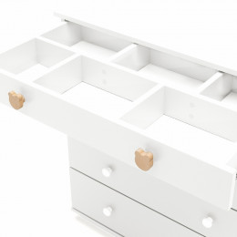 Комплект: детская кровать Woodix Classic Go (маятник продольный) + комод Agex Lino белый