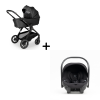 Коляска 3 в 1 Agex Prima Pro, Black (Черный)