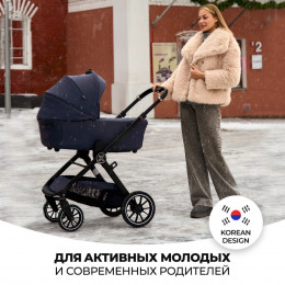 Коляска 3 в 1 Agex Prima Pro, Black (Черный)