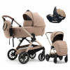 Коляска Agex Prima Pro 3 в 1 с автокреслом Luxmom 777 Beige (Бежевый)