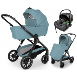 Коляска Agex Prima Pro 3 в 1 с автокреслом i-Safe Black Mint (Зеленый)