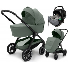 Коляска Agex Prima Pro 3 в 1 с автокреслом i-Safe Grey Green (Зеленый)