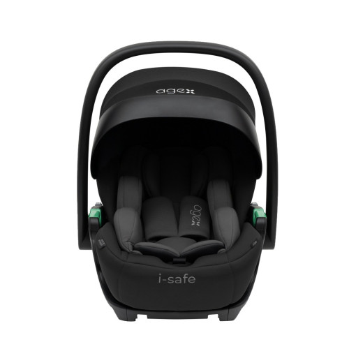 Коляска 3 в 1 Agex Prima Pro 2025, Green (Зеленый) + Автокресло Agex i-Safe (0-13 кг), Black (Черный)