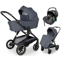 Коляска Agex Prima Pro 3 в 1 с автокреслом i-Safe Black Grey (Серый)