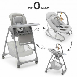 Стульчик для кормления Agex Seat’n Sleep 3 в 1, Light Grey (Светло-серый)