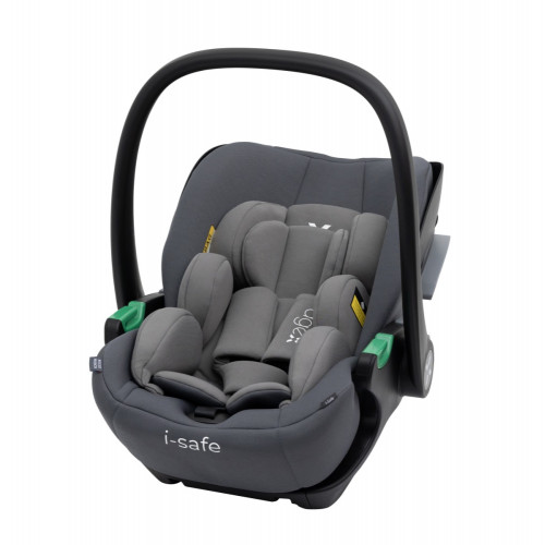 Коляска 3 в 1 Agex Prima Pro 2025, Midnight Grey (Темно-серый) + Автокресло Agex i-Safe (0-13 кг), Grey (Серый)