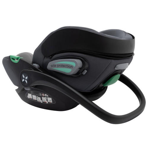 Коляска 3 в 1 Agex Prima Pro 2025, Midnight Grey (Темно-серый) + Автокресло Agex i-Safe (0-13 кг), Grey (Серый)