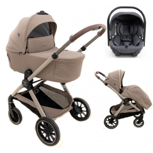 Коляска Agex Prima Pro 3 в 1 с автокреслом i-Team Grey APP232 Beige (Бежевый)