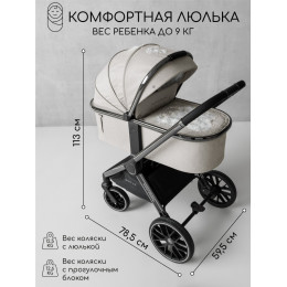 Детская коляска AmaroBaby Motus V2 2 в 1 белый
