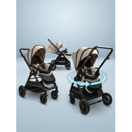 Прогулочная коляска с реверсивным блоком Amarobaby, Somnium, бежевый