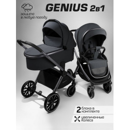 Детская коляска AmaroBaby Genius 2 в 1 серый