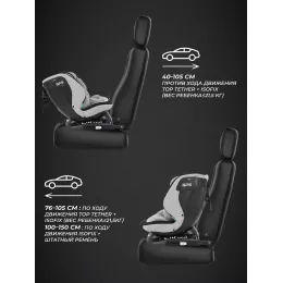 Автокресло Mowbaby Motion isofix (40-150 см) Light grey
