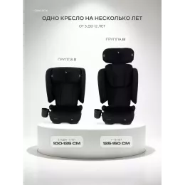 Автокресло Rant SpaceFix (100-150 см) Black