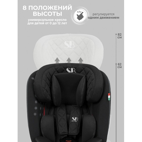 Автокресло группа 0123 (0-36) Sweet Baby Crosstour HB636 360 SPS Isofix Black